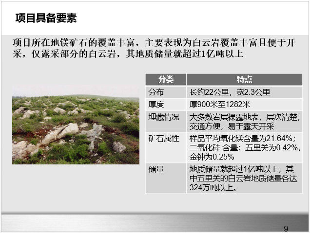 黔东南丹寨镁精深加工项目具备要素